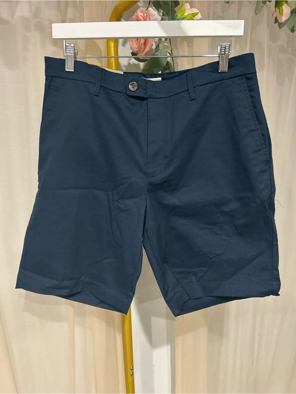 NWT Goodfellow & Co Navy Stretch Dress Shorts Men’s Size 32 Flat Front 9”